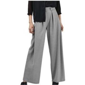Topshop Cropped Heather Gray Wide-Leg Pants Size 10